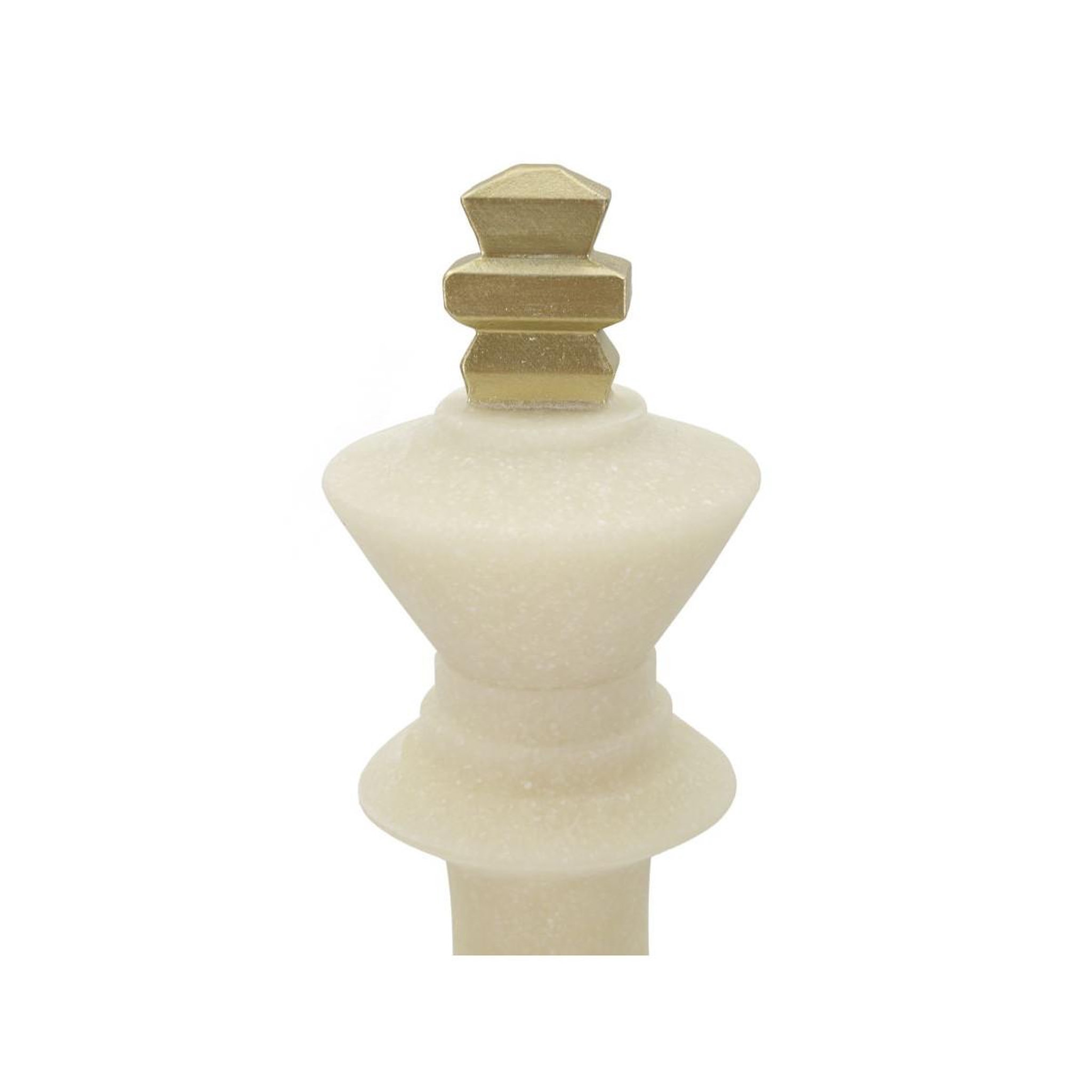 Voir la diapositive 3 : Paris Prix Pièce d'échec déco roi  quarzy  41cm blanc