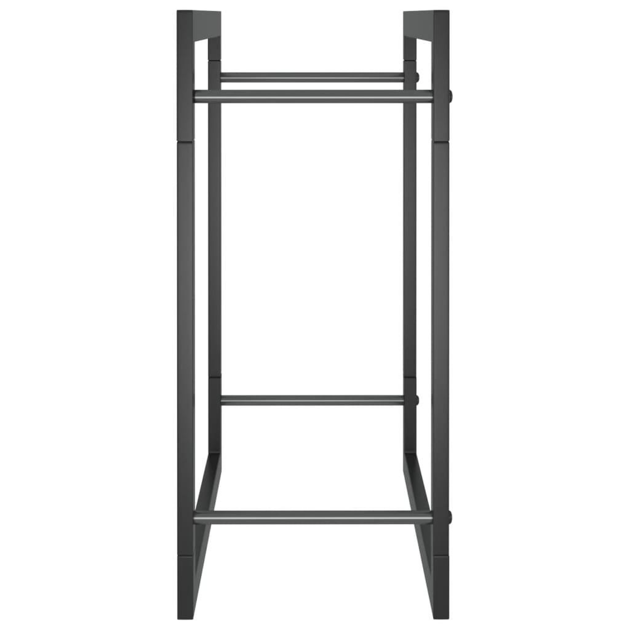 Voir la diapositive 4 : VIDAXL Portant de bois de chauffage Noir mat 50x28x56 cm Acier