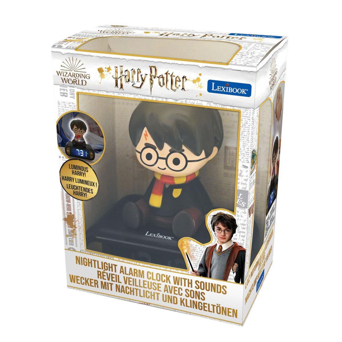 Lexibook Réveil avec veilleuse Harry Potter en 3D