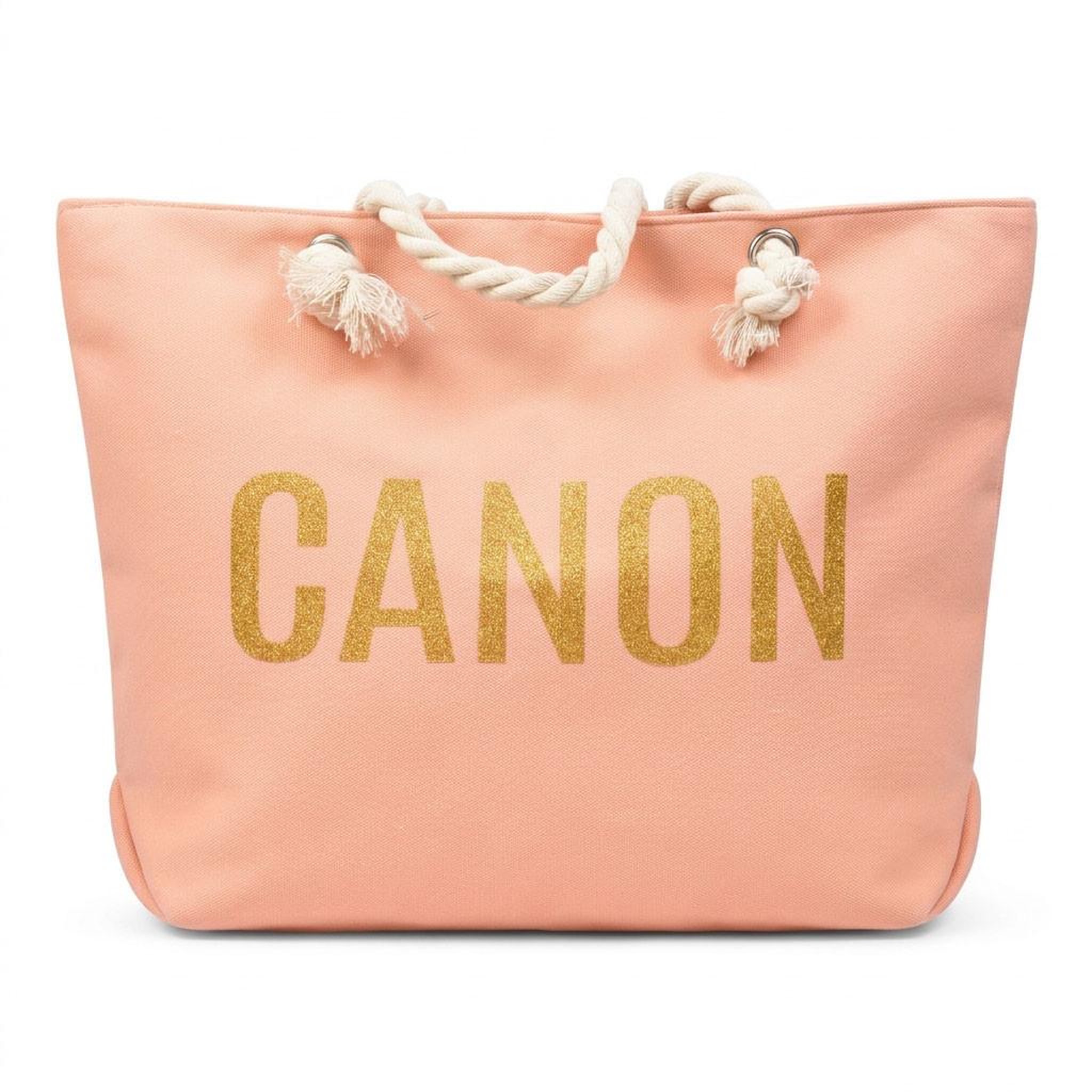 Voir la diapositive 3 : OZABI OZABI Sac de Plage Femme Jute Synthétique – Message Pailleté – Cordage