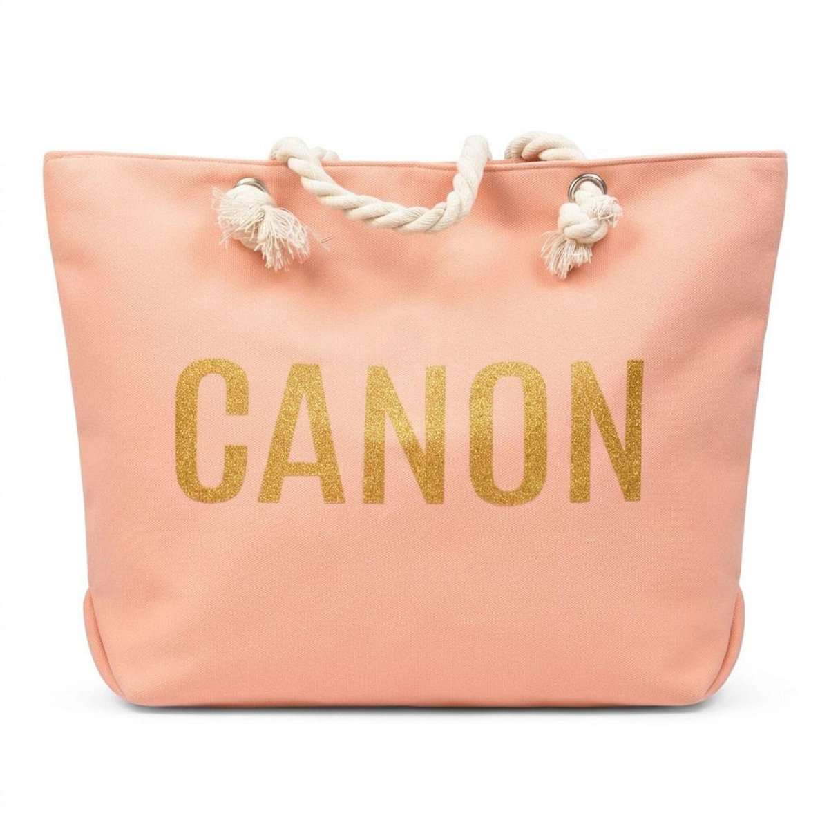 OZABI OZABI Sac de Plage Femme Jute Synthétique – Message Pailleté – Cordage