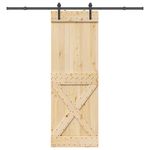 VIDAXL Porte coulissante et kit de quincaillerie 80x210 cm pin massif