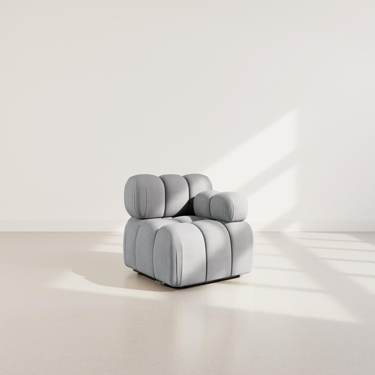 LISA DESIGN Ruby - module d'assise droit en velours texturé