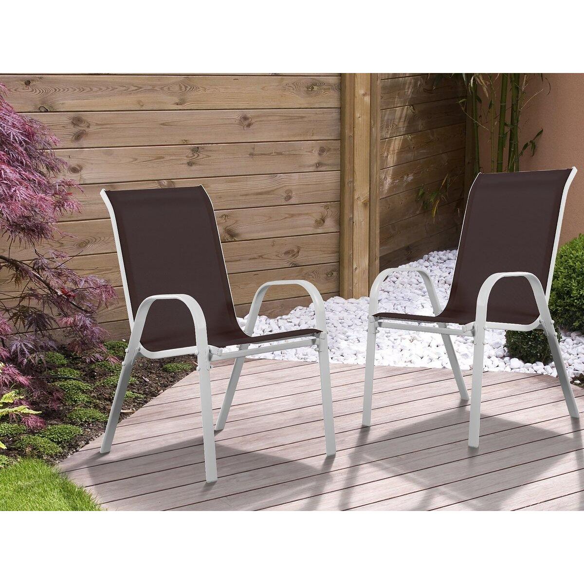 Habitat et Jardin Fauteuil jardin Textilène  Cordoba  - Phoenix - Taupe - Lot de 2