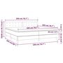 Voir la diapositive 6 : VIDAXL Sommier a lattes de lit et matelas et LED Creme 200x200cm Tissu