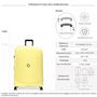 Voir la diapositive 2 : Delsey Grande valise rigide Beaumont TSA Polypropylène 76cm
