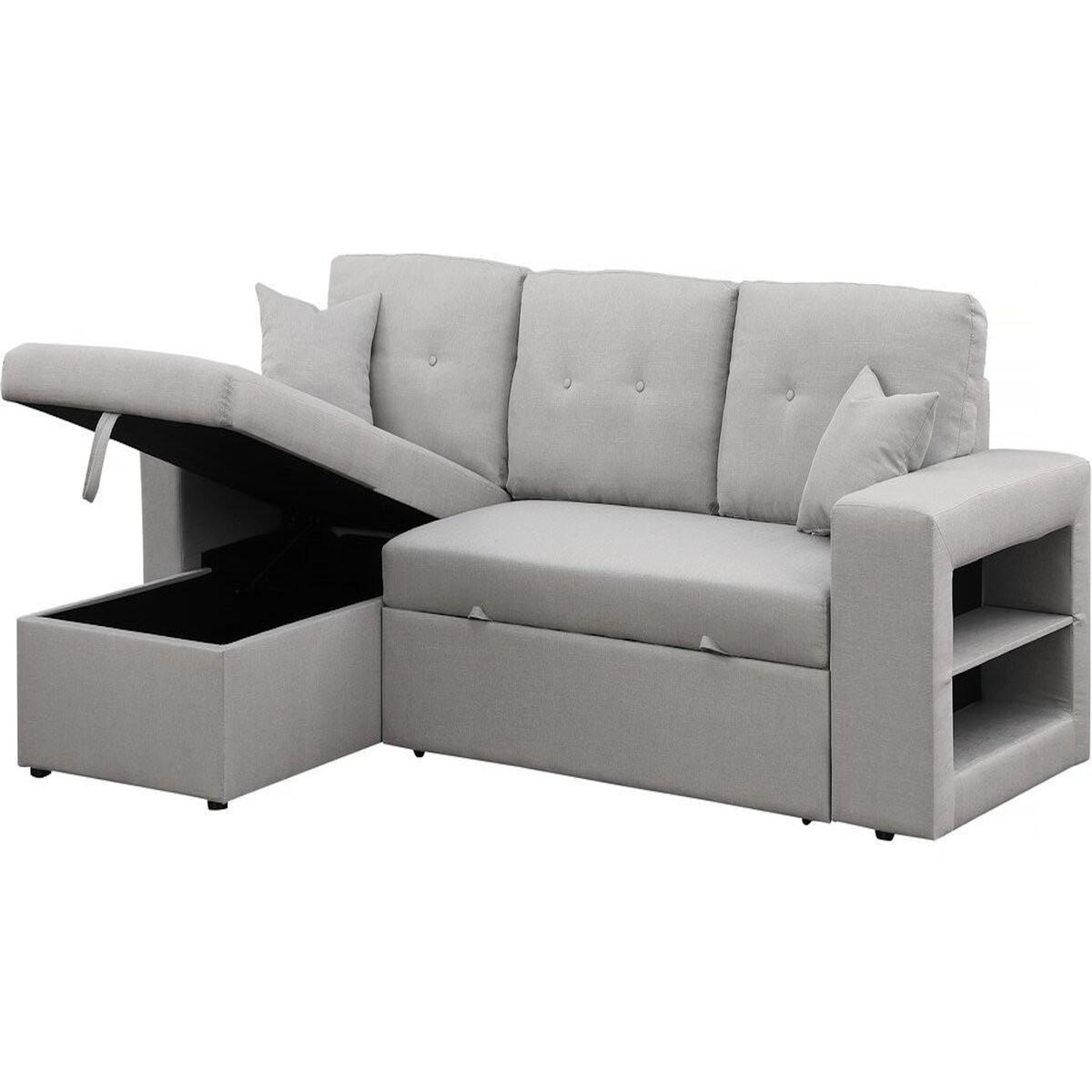 Habitat et Jardin Canapé d'angle convertible/réversible  Axel  - 3 places - Gris clair