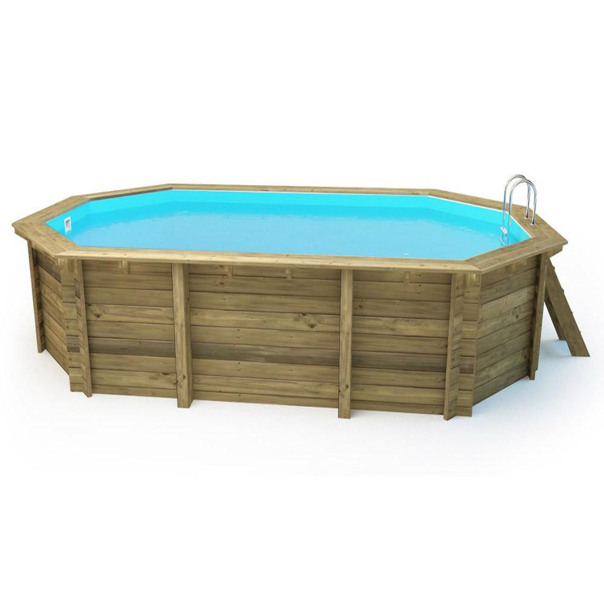 Voir la diapositive 3 : Habitat et Jardin Piscine bois   brazilia 120    5.86 x 3.86 x 1.20 m