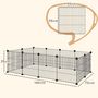 Voir la diapositive 3 : PAWHUT Cage parc enclos animaux domestiques L 140 x l 70 x H 35 cm bords arrondis fil métallique noir