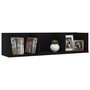 Voir la diapositive 3 : VIDAXL Etagere murale a CD Noir 75x18x18 cm Bois d'ingenierie