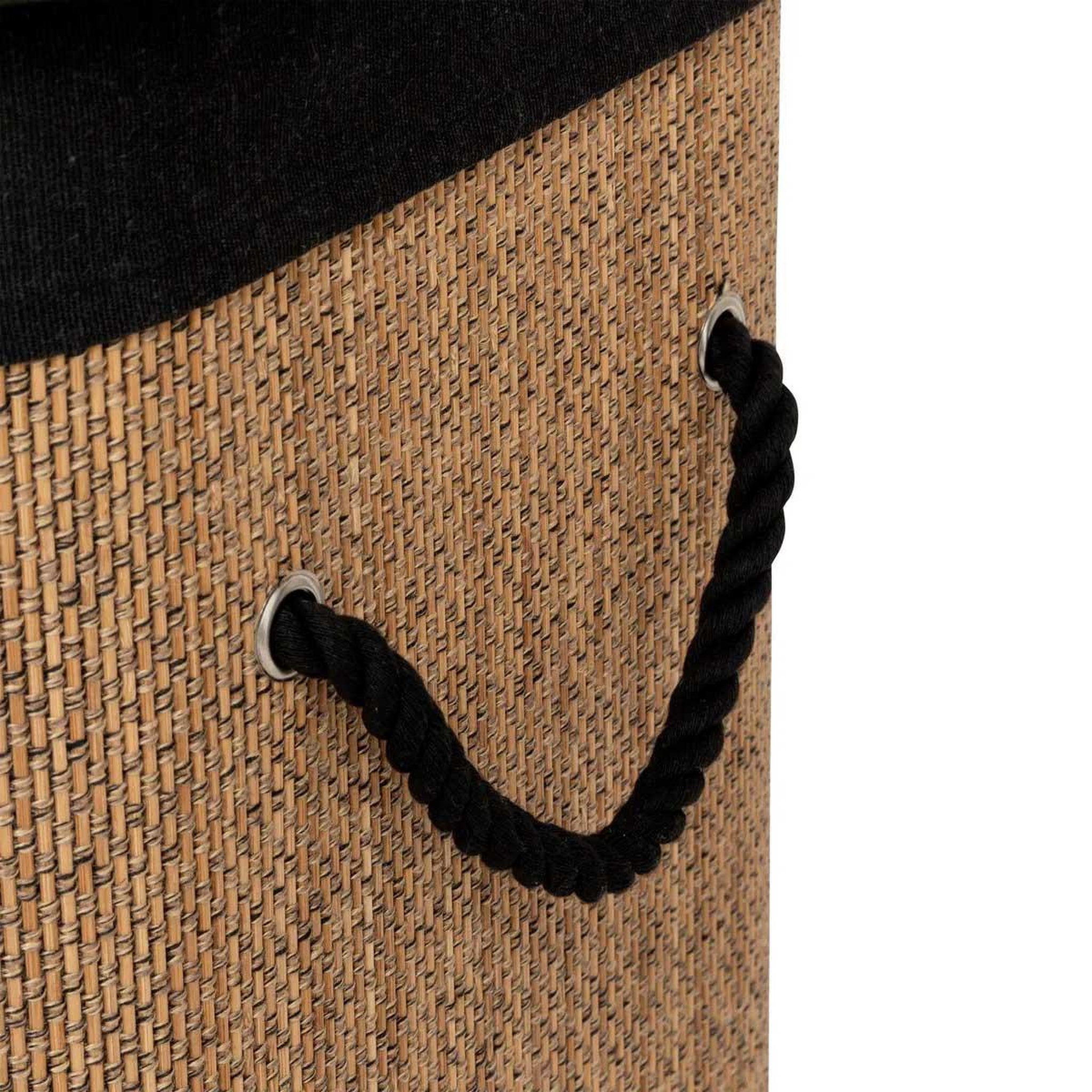 Voir la diapositive 3 : FIVE Panier à linge en bambou  tony  60l naturel