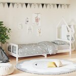 VIDAXL Cadre de lit pour enfants blanc 80x200 cm bois de pin massif