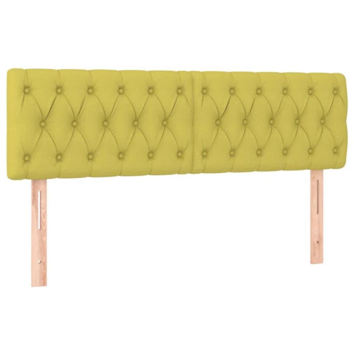 VIDAXL Tetes de lit 2 pcs Vert 72x7x78/88 cm Tissu