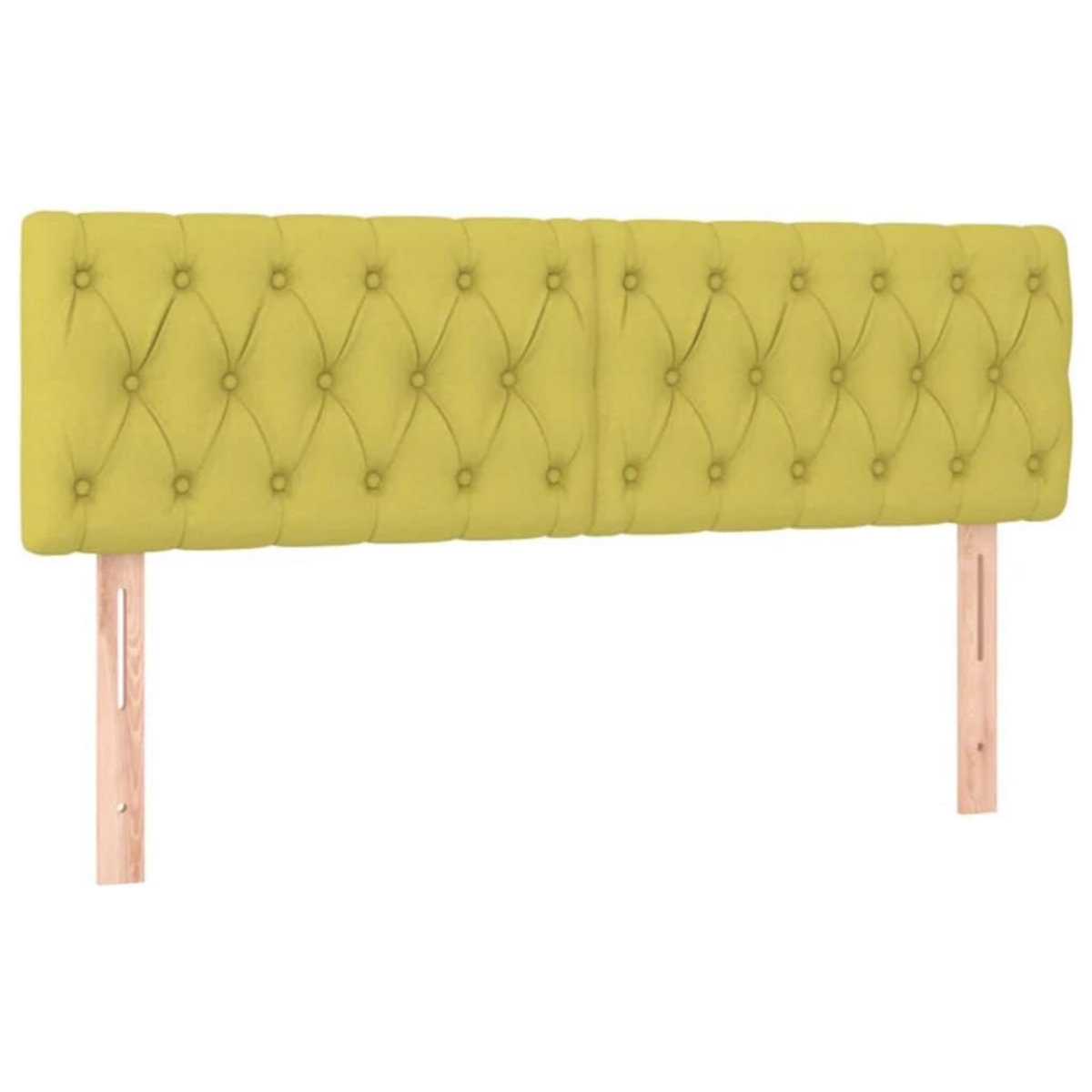 VIDAXL Tetes de lit 2 pcs Vert 72x7x78/88 cm Tissu