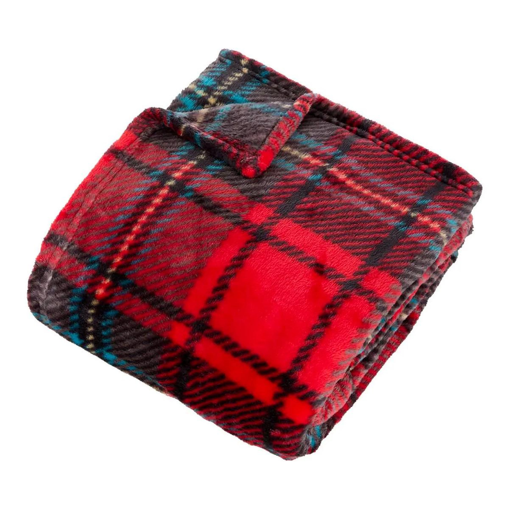 ATMOSPHERA Plaid tartan en flanelle  brody  130x170cm rouge