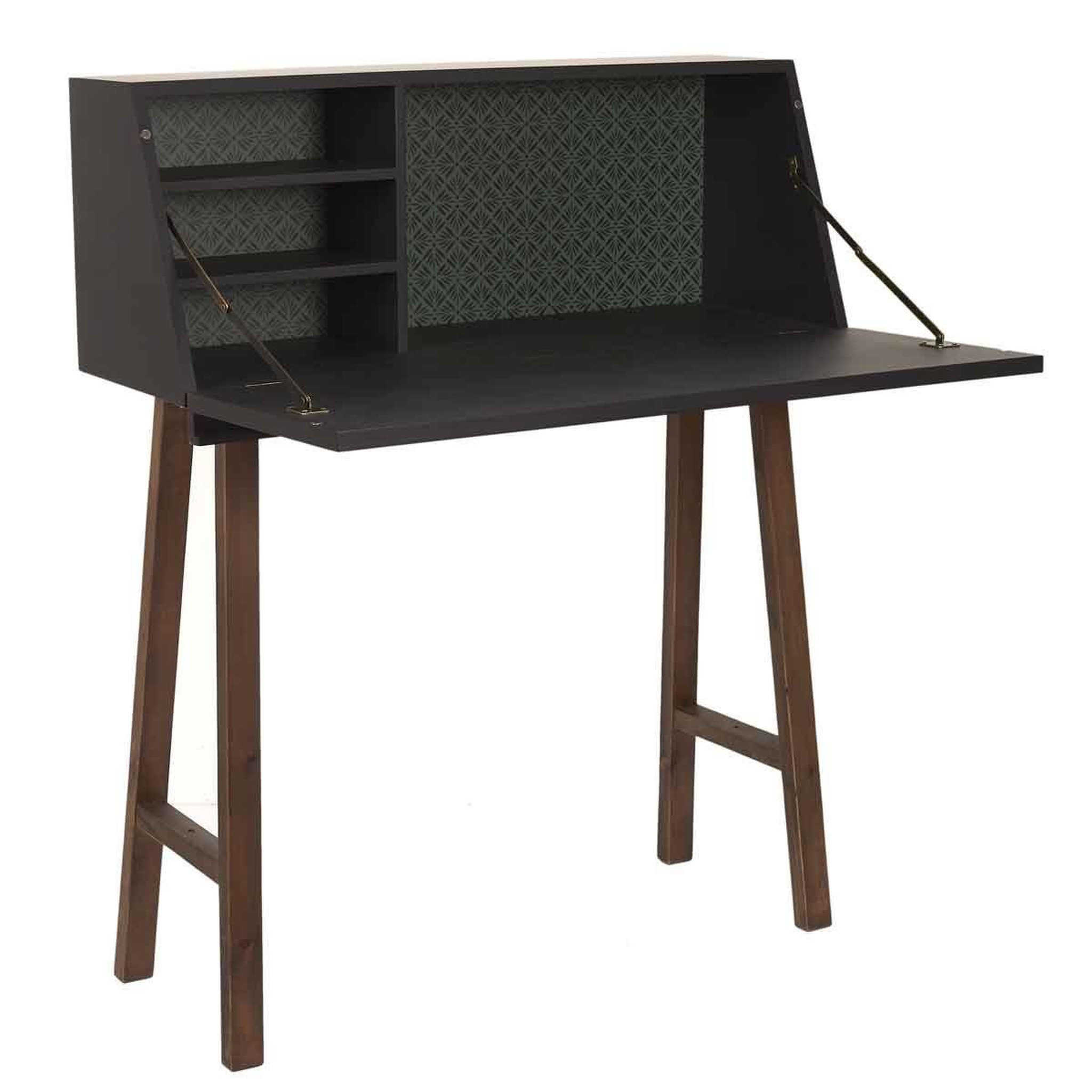 Voir la diapositive 1 : The Home Deco Factory Bureau cabinet design  emile  104cm vert & marron