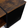 Voir la diapositive 5 : ID MARKET Table basse bar contemporaine rectangulaire IZIA avec coffre bois effet vieilli et noir