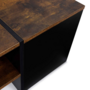 Voir la diapositive 5 : ID MARKET Table basse bar contemporaine rectangulaire IZIA avec coffre bois effet vieilli et noir