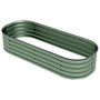 Voir la diapositive 4 : OUTSUNNY Carré potager de jardin dim. 150L x 62l x 30H cm modulable tôle d'acier ondulée vert