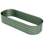 Voir la diapositive 4 : OUTSUNNY Carré potager de jardin dim. 150L x 62l x 30H cm modulable tôle d'acier ondulée vert