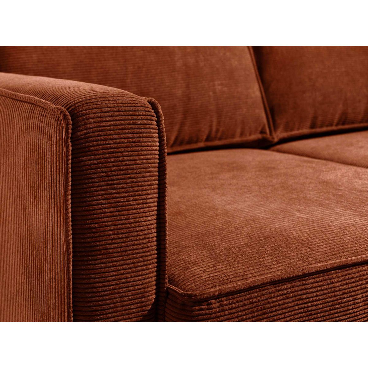 LISA DESIGN Jake - canapé panoramique en u - 7 places - convertible avec coffre - en velours côtelé