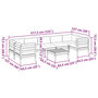Voir la diapositive 6 : VIDAXL Salon de jardin 8 pcs avec coussins bois de pin impregne