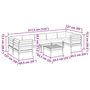 Voir la diapositive 6 : VIDAXL Salon de jardin 8 pcs avec coussins bois de pin impregne