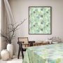 Voir la diapositive 2 : HABITABLE Nappe en toile cirée rectangulaire Notica - 140 x 250 cm - Vert
