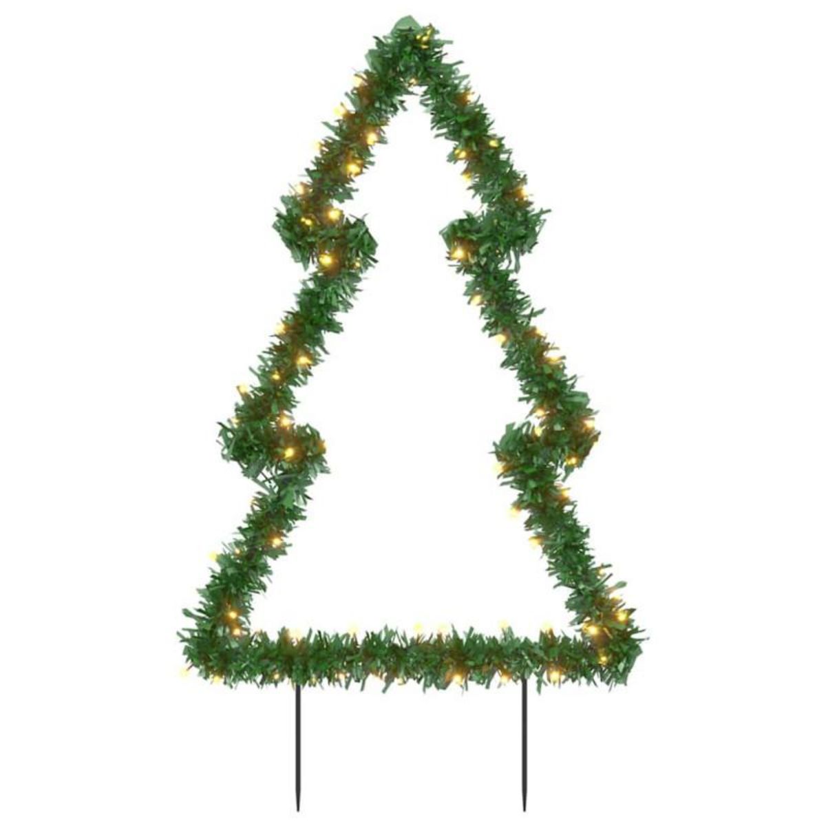 VIDAXL Décoration lumineuse arbre de Noël avec piquets 80 LED 60 cm