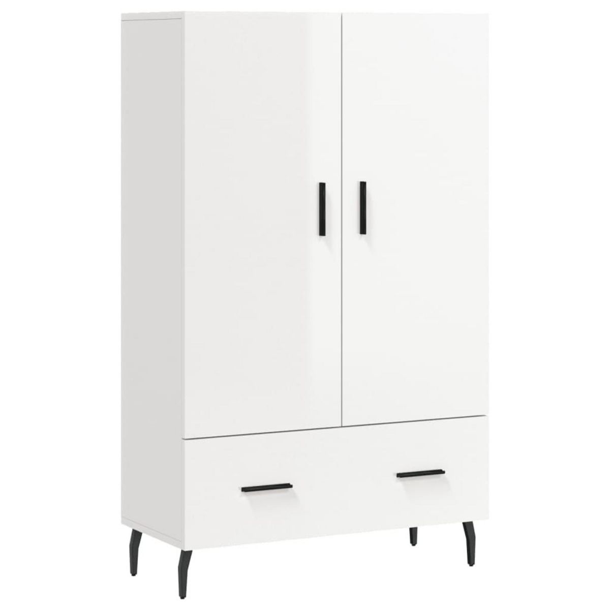 VIDAXL Buffet haut blanc brillant 69,5x31x115 cm bois d'ingenierie