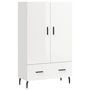 Voir la diapositive 2 : VIDAXL Buffet haut blanc brillant 69,5x31x115 cm bois d'ingenierie