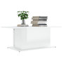 Voir la diapositive 3 : VIDAXL Table basse blanc brillant 102x55,5x40 cm bois d'ingenierie