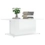 Voir la diapositive 3 : VIDAXL Table basse blanc brillant 102x55,5x40 cm bois d'ingenierie