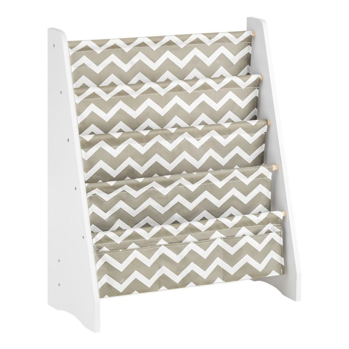 SOBUY SoBuy - Bibliothèque Enfant à 4 compartiments et 3 poches - Moderne - KMB50