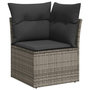 Voir la diapositive 3 : VIDAXL Salon de jardin avec coussins 12 pcs gris resine tressee