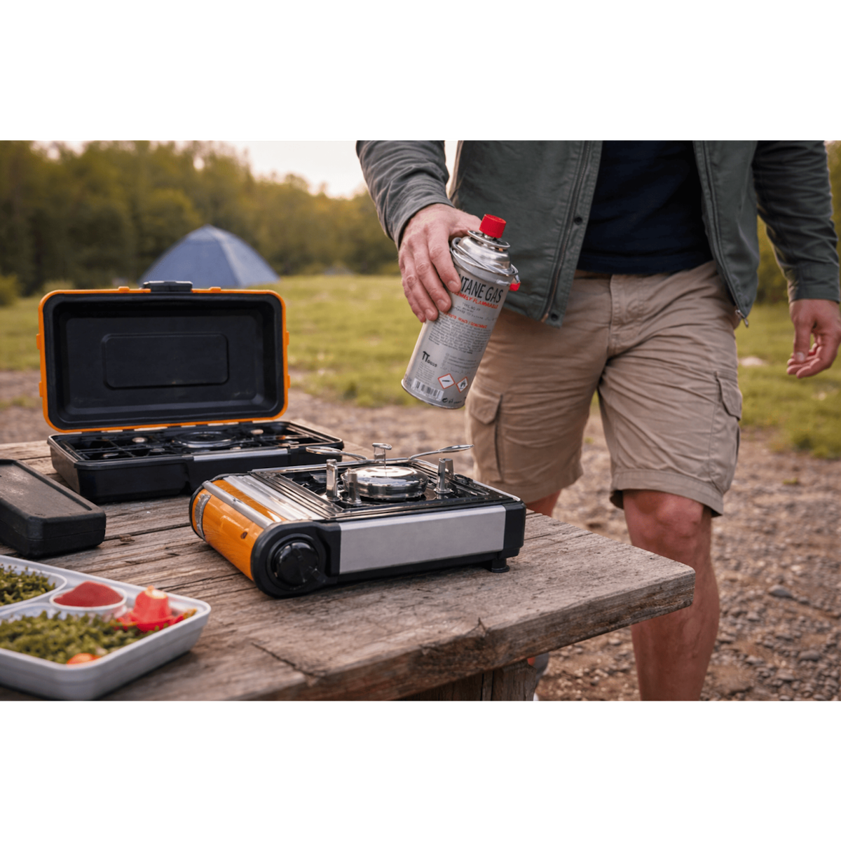 VITO Pack 12 Cartouches à Gaz Butane 227g universelles Sécurité stop-gaz Multiproduits Réchaud, Désherbeur, Chalumeau VITO