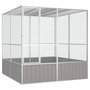 Voir la diapositive 1 : VIDAXL Cage a oiseaux Gris 213,5x217,5x211,5 cm Acier galvanise