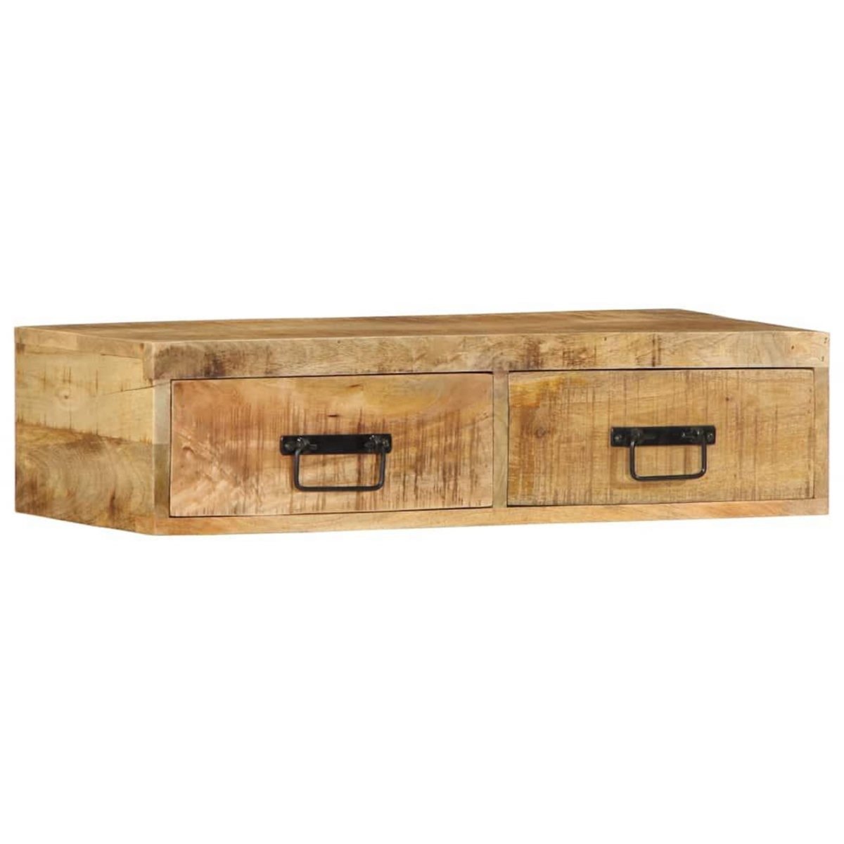 VIDAXL Meuble TV mural 80x30x19 cm bois massif de manguier brut