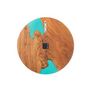 Voir la diapositive 2 : Paris Prix Horloge Murale en Bois  Douglas  55cm Naturel & Bleu