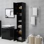 Voir la diapositive 3 : VIDAXL Armoire de salle de bain Noir 30x30x183,5 cm Bois d'ingenierie