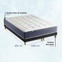 Voir la diapositive 5 : IDLITERIE Ensemble matelas ressort 7 zones KING STYLE, mémoire de forme, sommier, couette, oreillers