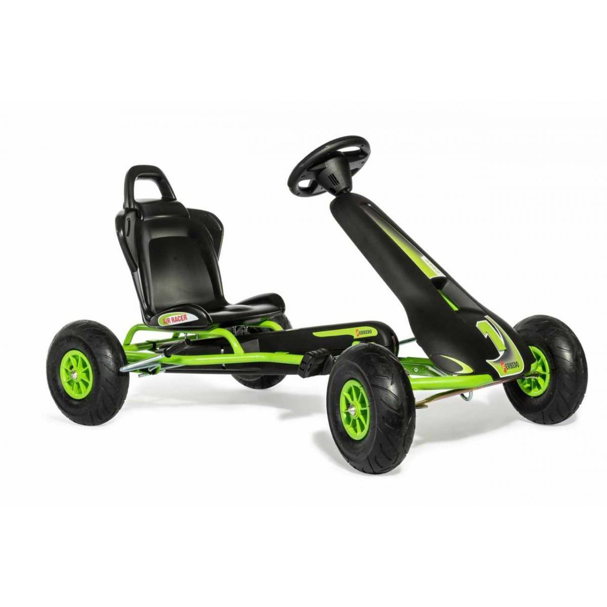 ROLLY TOYS Kart à pédales noir vert ferbedo gokart ar 8g