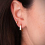 Voir la diapositive 2 : L'ATELIER D'AZUR Boucles d'Oreilles Or 18 Carats 750 Jaune Demi-Créoles Motif Filigrane