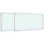 Voir la diapositive 2 : VIDAXL Dosserets de cuisine 2 pcs blanc 80x50 cm verre trempé