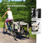 Voir la diapositive 4 : tectake Remorque vélo pour chien multifonction 3-en-1 beige