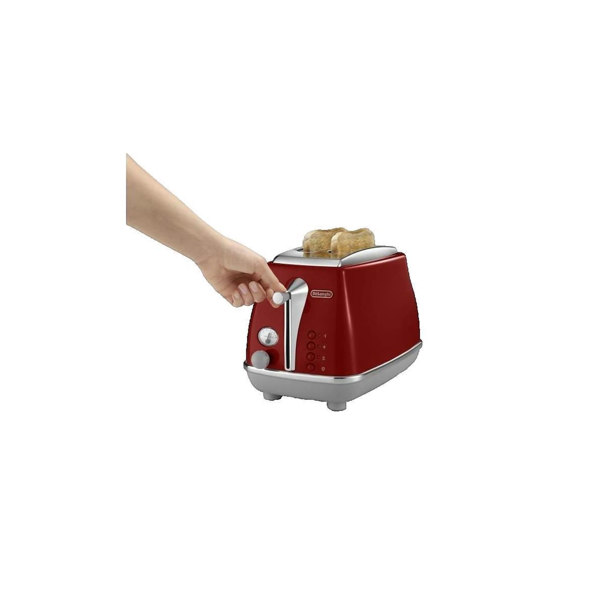 Voir la diapositive 3 : DELONGHI Grille pain DeLonghi ICONA CAPITALS rouge