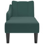 Voir la diapositive 4 : VIDAXL Fauteuil long avec accoudoir droit vert fonce velours