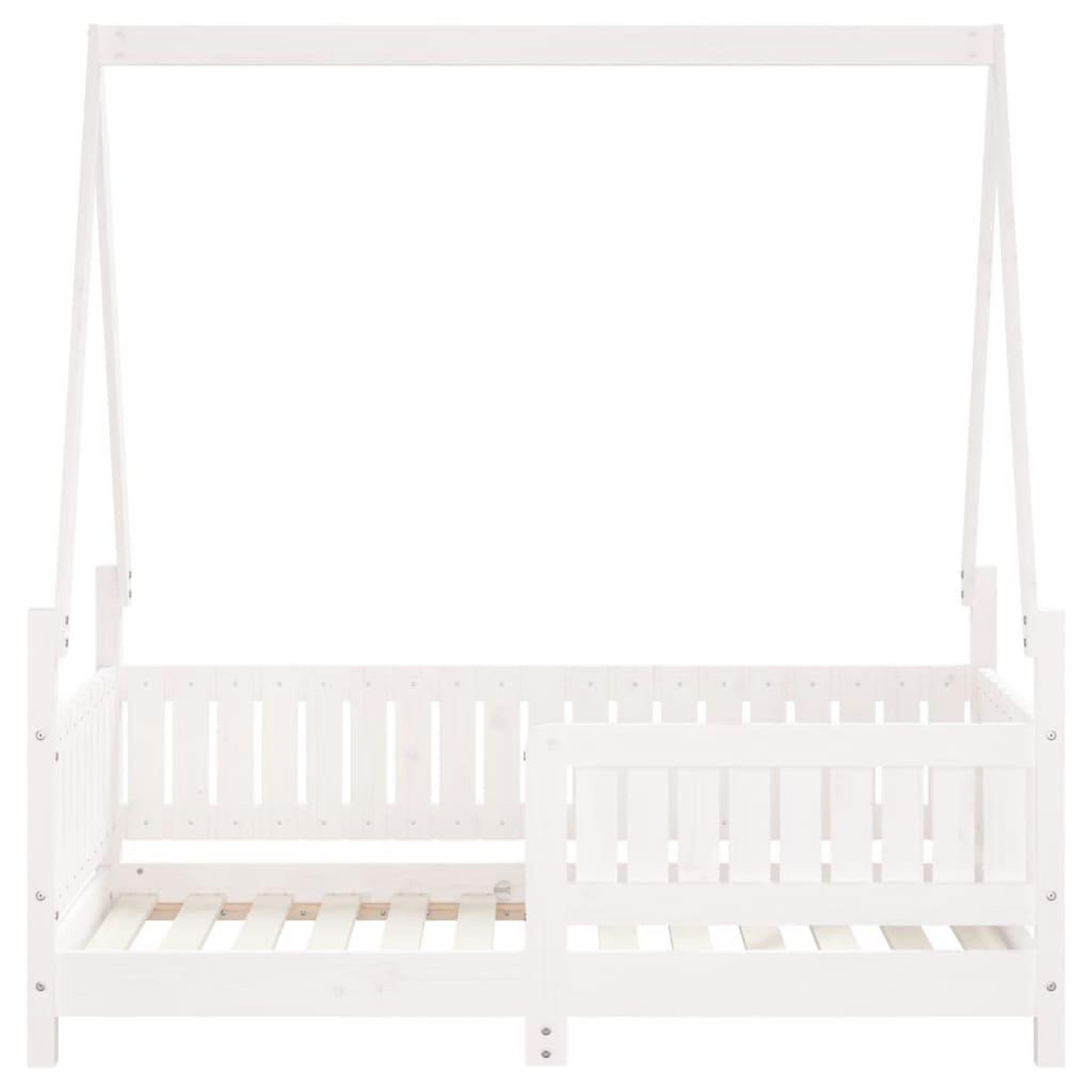 Voir la diapositive 4 : VIDAXL Cadre de lit pour enfant blanc 70x140 cm bois de pin massif