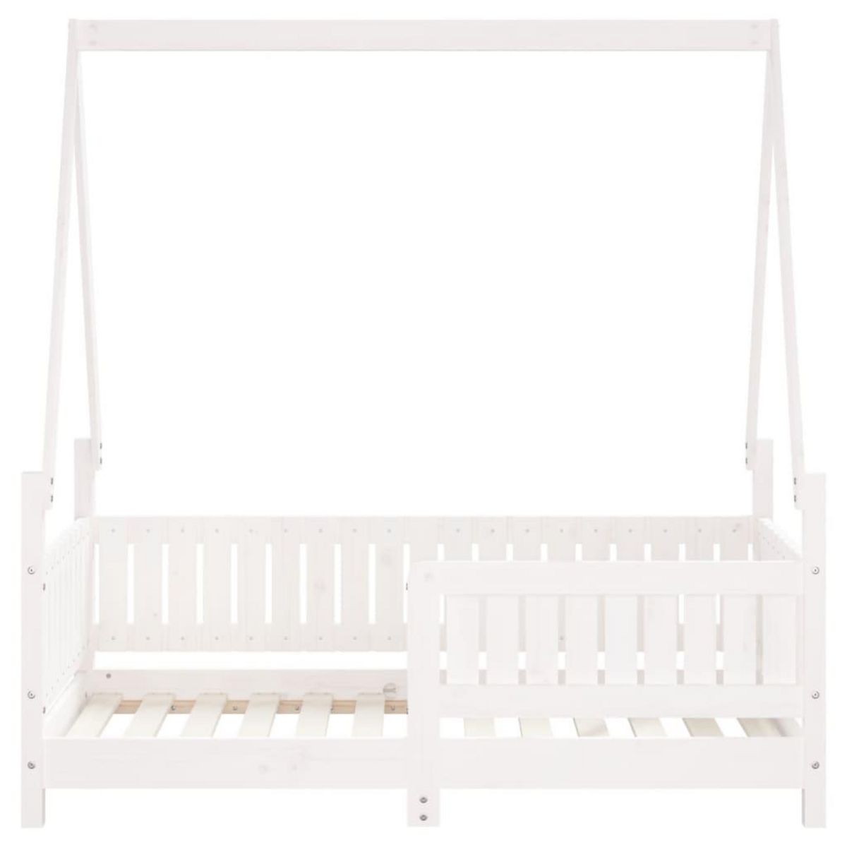 VIDAXL Cadre de lit pour enfant blanc 70x140 cm bois de pin massif