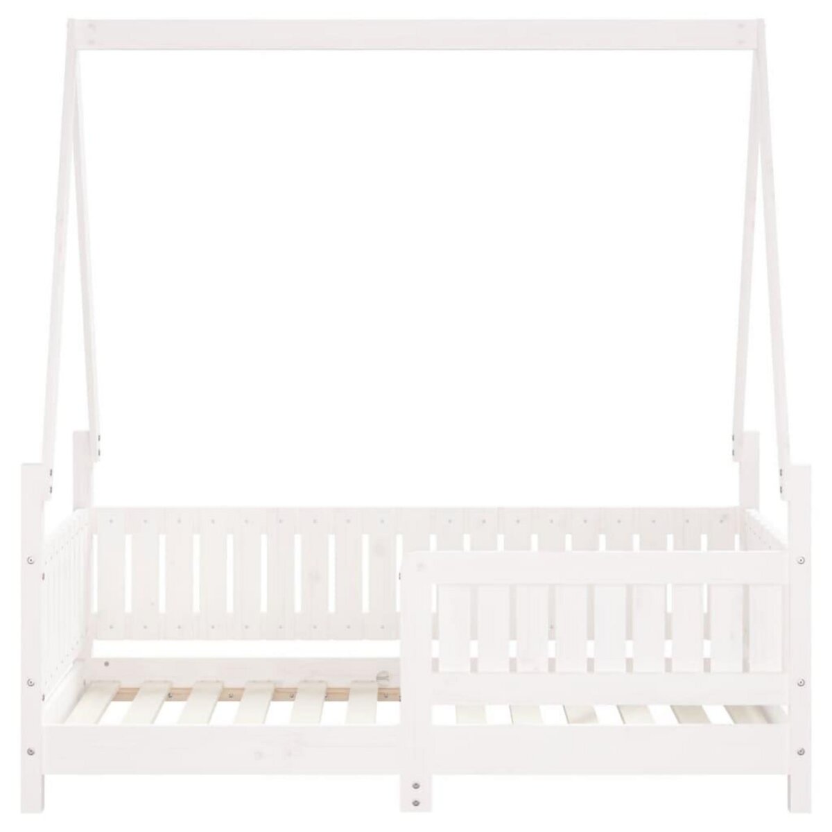 VIDAXL Cadre de lit pour enfant blanc 70x140 cm bois de pin massif